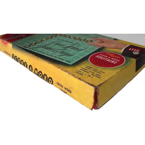 1953 Scoreaword Cross Word Game Letters Craze Transogram Complete Solitaire Vtg - Picture 6 of 7